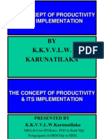 The Concept of Productivity & Its Implementation: BY K.K.V.V.L.W. Karunatilaka