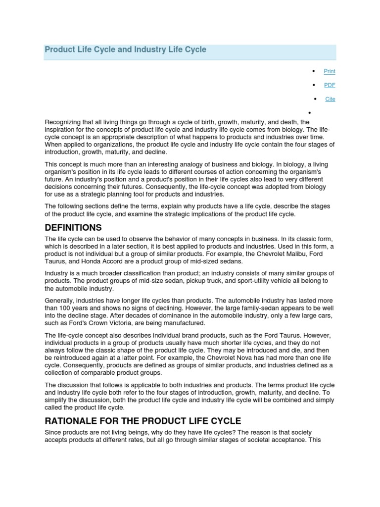 Understanding Product Life Cycle Stages | PDF | New Product Development ...