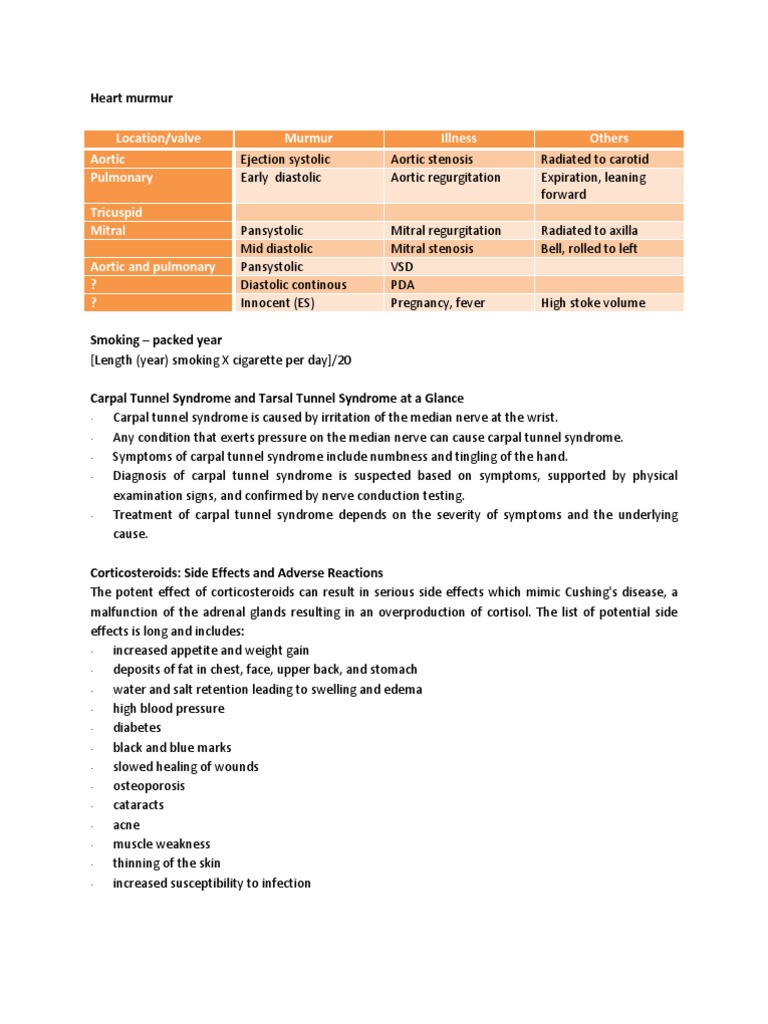 Medicine Yr3 Notes | PDF | Diseases And Disorders | Medical Specialties