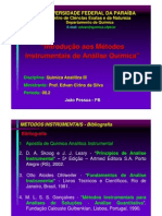 Introdução aos Métodos Instrumentais de Análise Química