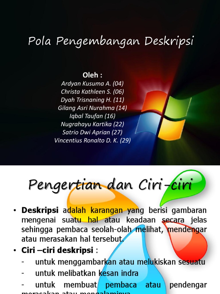 Dokumen Serupa Dengan Pola Pengembangan Paragraf Deskripsi
