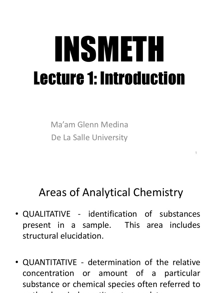 Instrumental Methods of Analysis Part1 PDF Instrumental Chemistry