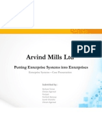 Arvind Mills LTD: Putting Enterprise Systems Into Enterprises
