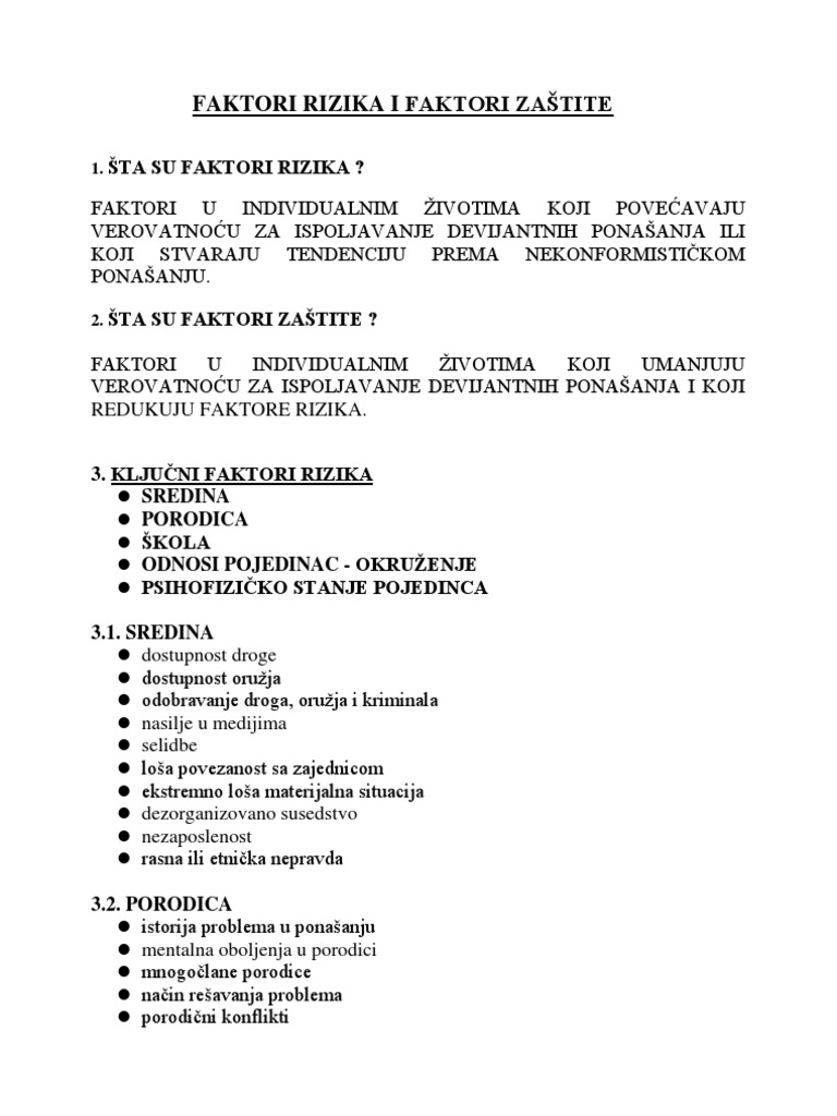 Faktori Rizika | PDF
