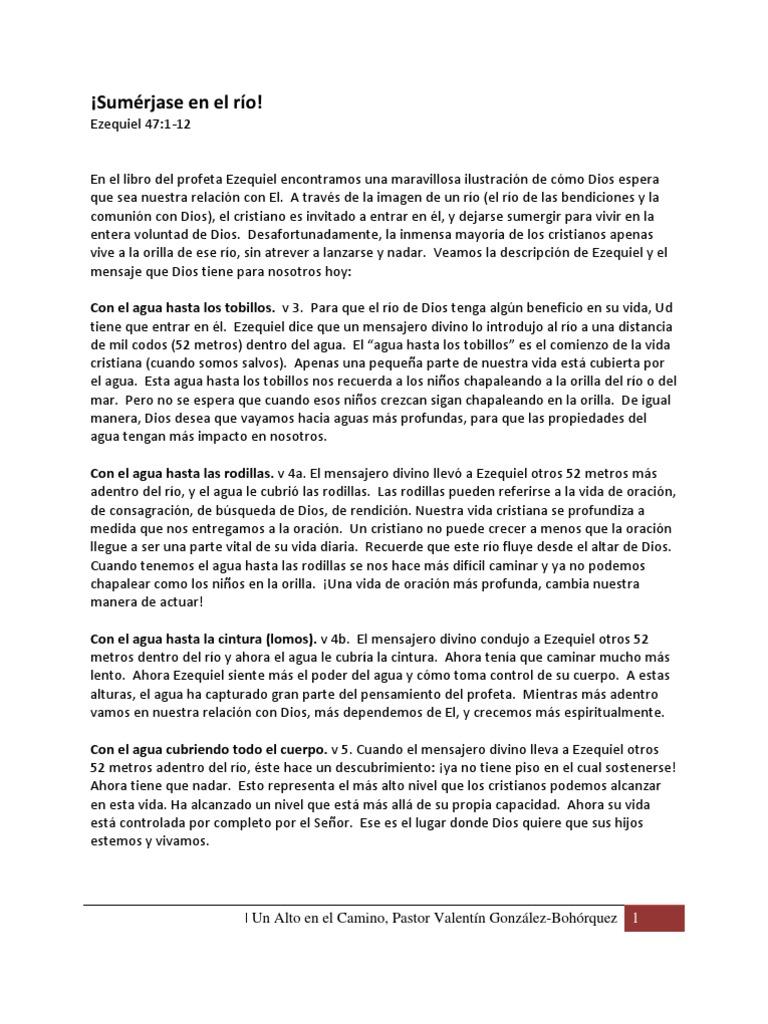 Sumerjase en El Rio.52103904 | PDF | Ezequiel | Oración