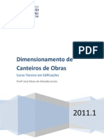 Dimensionamento de Canteiros de Obras