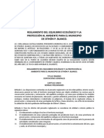 Reglamento Del Equilibrio Ecológico Y La Protección Al Ambiente para El Municipio de Othón P. Blanco