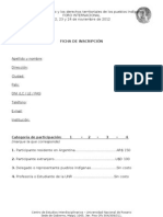 FICHA de INSCRIPCIÓN FORO INTERNACIONAL