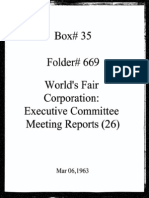 World's Fair Corporation - Executive Committee Meeting Reports - 03-06-1963