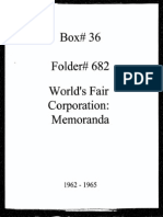 World Fair Corporation Memoranda 1962-1965