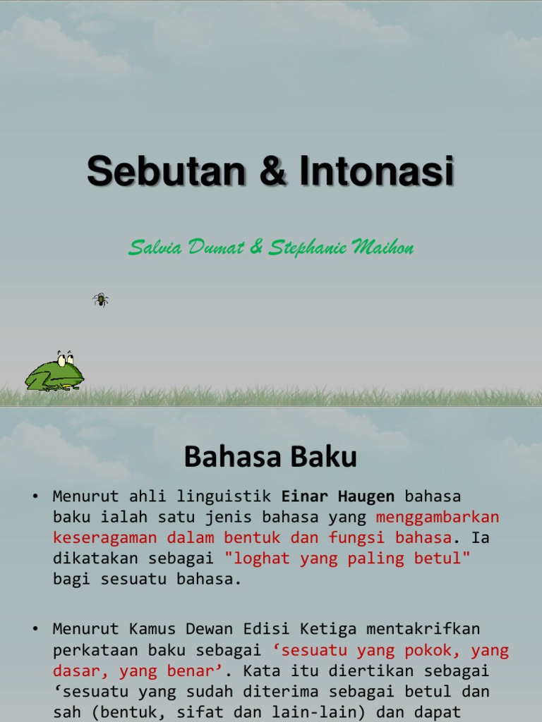 Sebutan Amp Intonasi Pdf