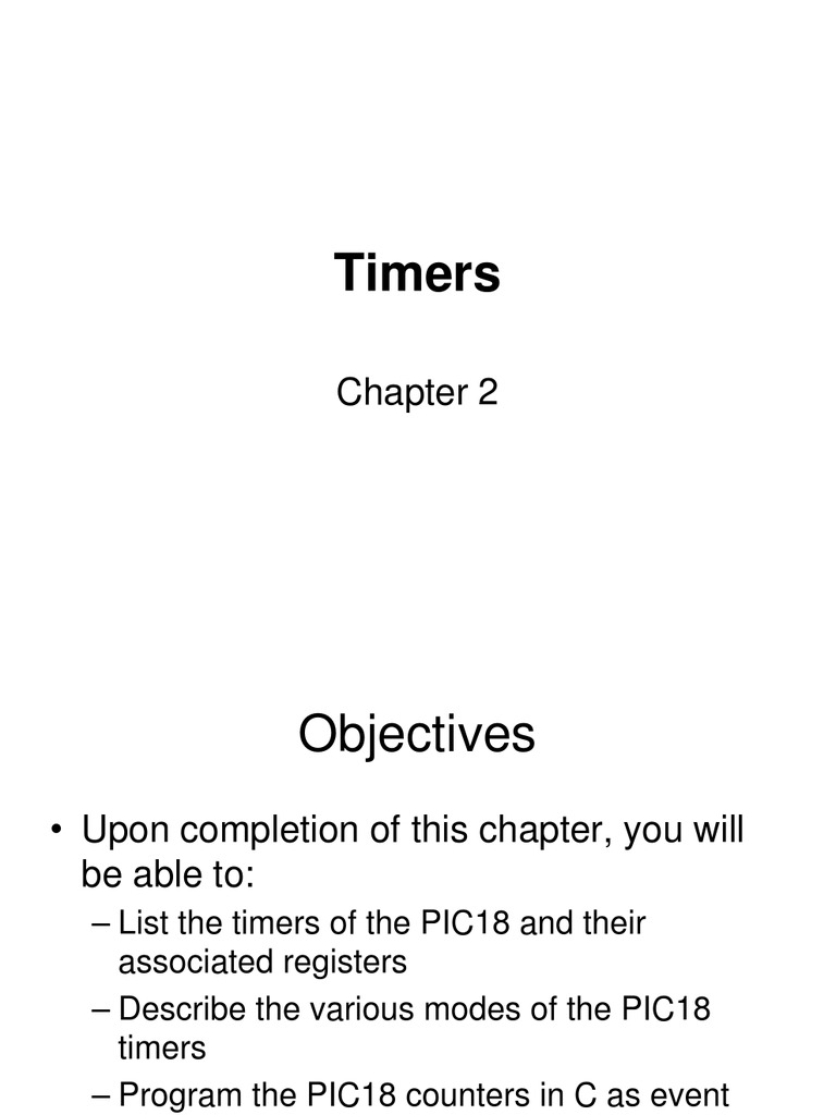 Chapter2 Timers PDF Manufactured Goods Areas Of Computer Science