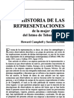 Historia de Las Representaciones: de La Mujer Zapoteca Del Istmo de Tehuantepec