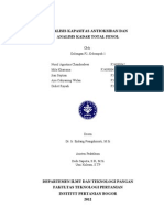 Download Laporan Praktikum Analisis Kapasitas Antioksidan dan analisis kadar total fenol by Septian Jian SN106772951 doc pdf