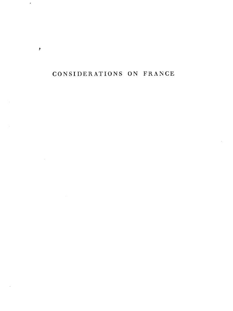 Joseph de Maistre, Considerations On France PDF