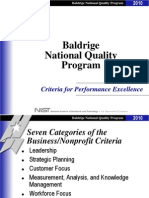 2010 Criteria For Performance Excellence