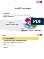 Business Process Oriented ERP Implementation: ERP Forum Sofia, 16 November 2006