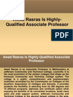 Awad Rasras Is Highly-Qualified Associate Professor