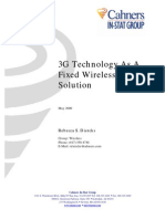 3G Technology As A Fixed Wireless Solution: Rebecca S. Diercks