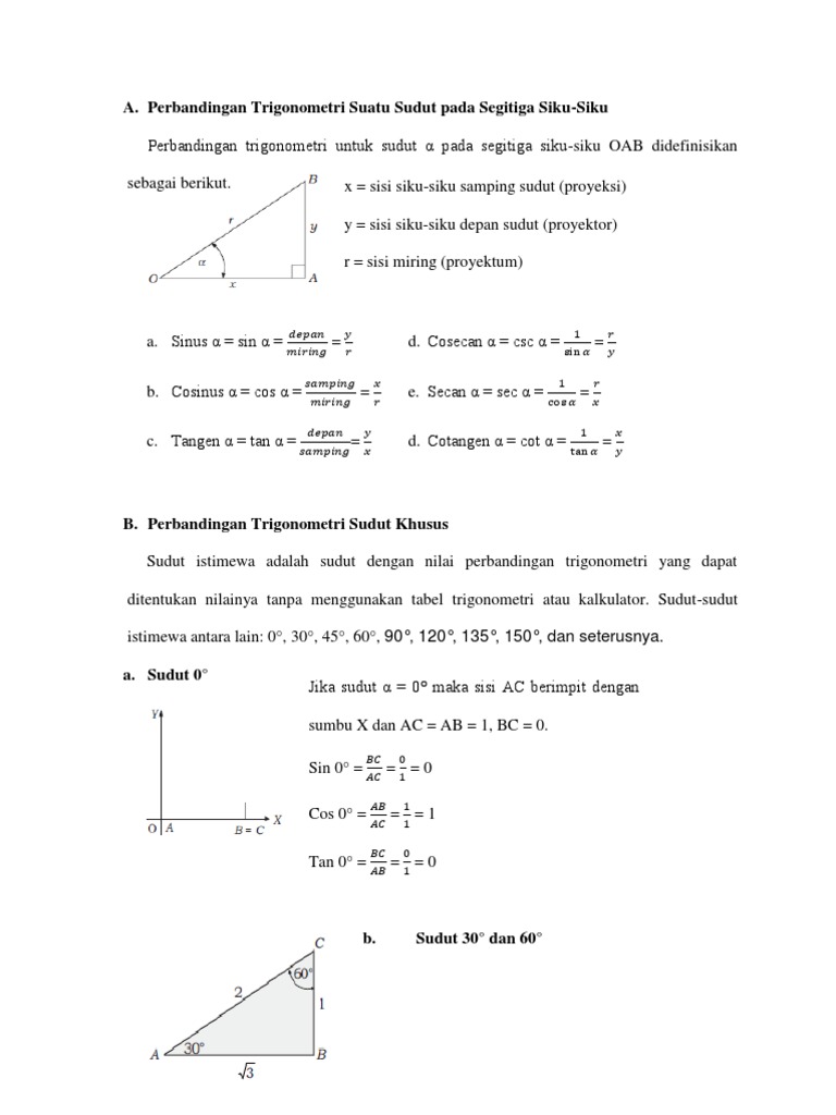 Perbandingan Trigonometri