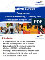 Presentation Creative Europe_Eurosonic - 12 01 2012 Public