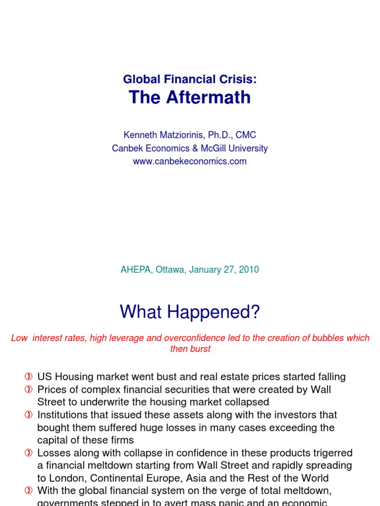 Financial Crisis Aftermath | PDF | Federal Reserve System | Financial ...