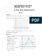 Resolução de prova de matemática com cálculo de áreas e probabilidades