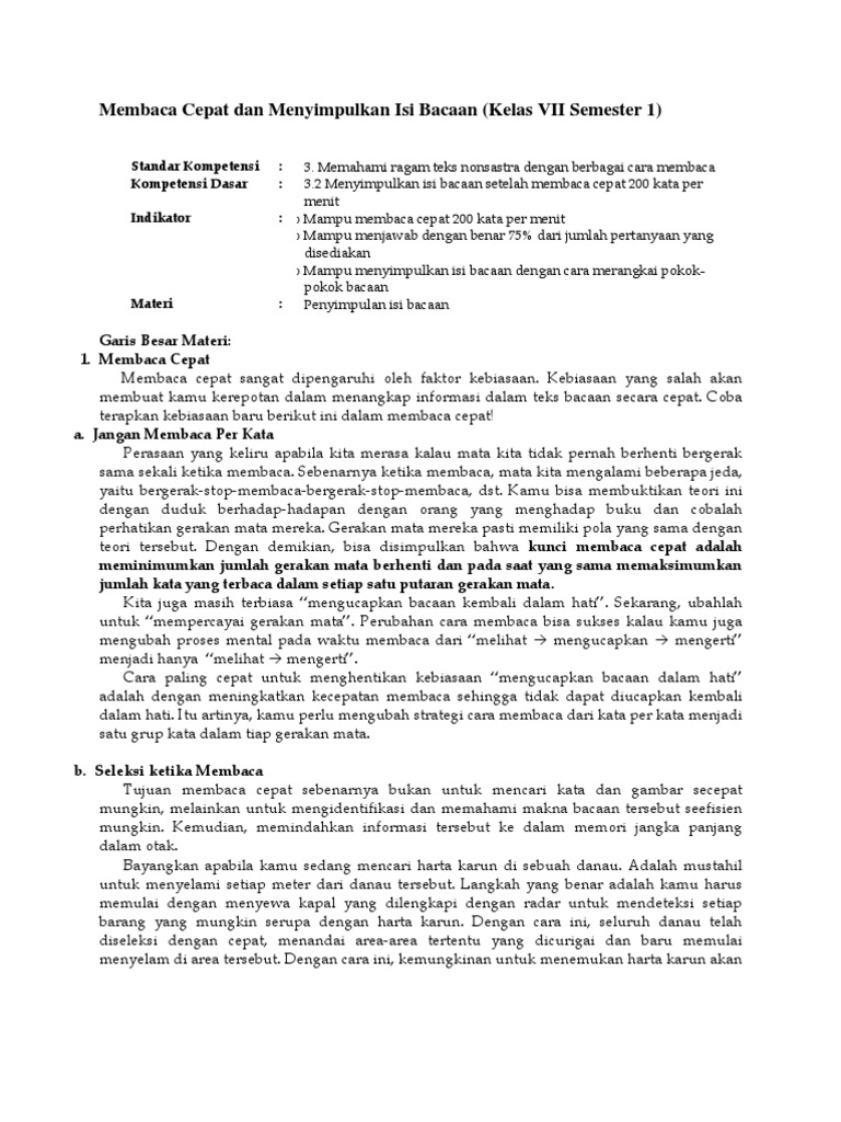 Contoh Soal Dan Pembahasan Menyimpulkan Isi Tersirat Dalam