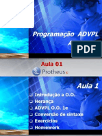 Treinamento - ADVPL Avançado - Aula 01