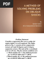 Supersonic Flow Over A Wedge (Oblique Shock Problem)