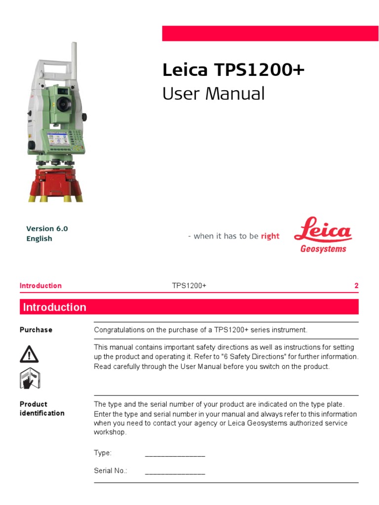 Leica Tcp 1205 User Manual