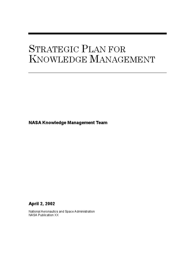 53490main KM Strat Final | PDF | Knowledge Management | Collaboration