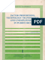 Factor Proportions, Technology Transmission and Unemployment in Puerto Rico