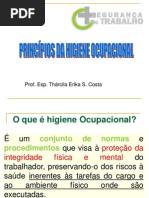 PRINCÍPIOS DA HIGIENE OCUPACIONAL