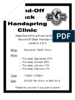 Back Handspring Clinics 2012-2013