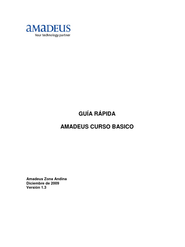 Guía Rápida del Curso Básico de Amadeus | PDF | Contraseña | Industrias ...