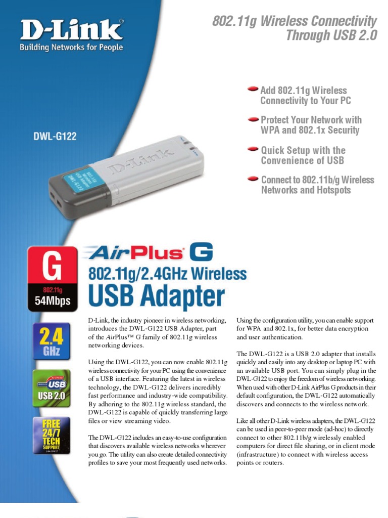 DWL-G122 Ds | PDF