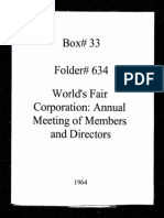World's Fair Corporation: Annual Meeting of Members and Directors