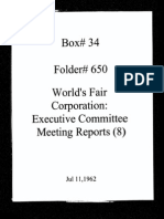 World's Fair Corporation: Executive Committee Meeting Reports Jul 1,1962