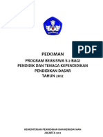 Pedoman Beasiswa PTK 2012