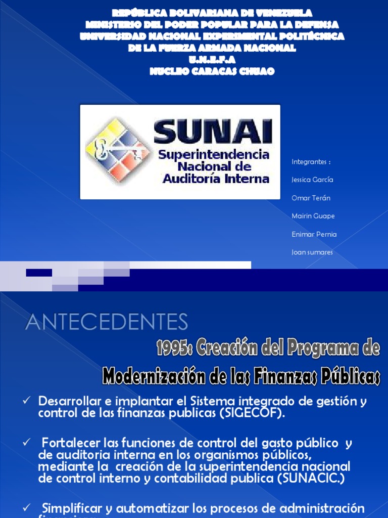 Creación de la SUNAI en Venezuela | PDF | Administración Pública ...