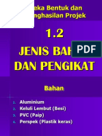 Bahan dan pengikat projek reka bentuk