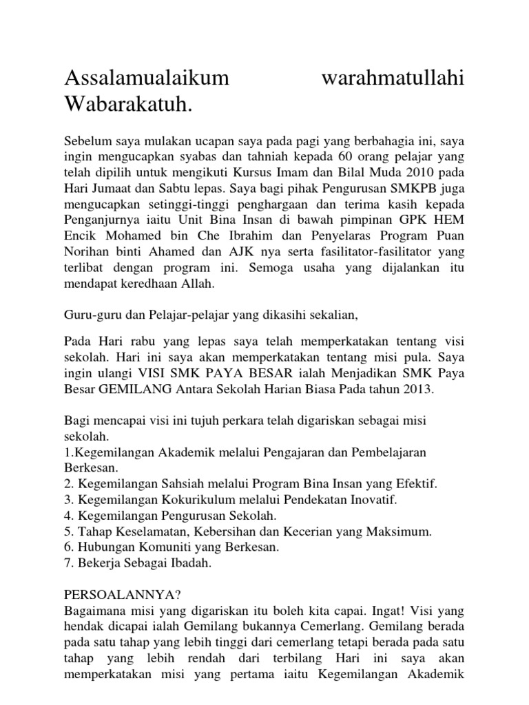 Ucapan Pmr Pdf