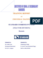 Training Report on Standard Tractors