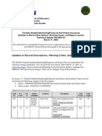 Updates To Record Descriptions, Warning Codes, and Report Layouts