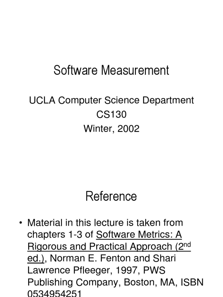 Understanding Software Measurement | PDF | Level Of Measurement ...