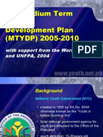 Medium Term Youth Development Plan 2005-2010 KRJ