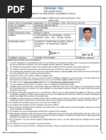 Admit Card