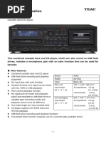 TASCAM CD-RW700 Technical Overview | PDF | Compact Disc | Storage