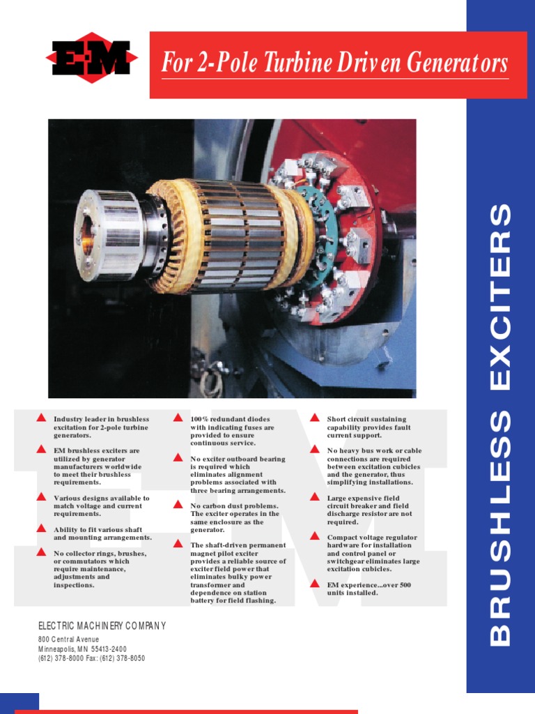 2Pole Turbine Driven Generators_Brushless Excitation Electric